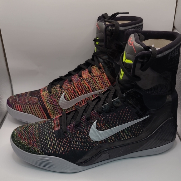 NEW Nike Kobe IX Elite High Protro - Black & Metallic Silver Size M13 W14.5 - Picture 1 of 9